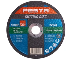 Festa akmens pjovimo diskas O 150 x 2,5 x 22,2 mm