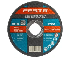 Festa metalo pjovimo diskas, O 115 x 1,6 x 22,2 mm
