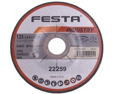 Festa metalo pjovimo diskas O 125 x 0,8 x 22,2 mm