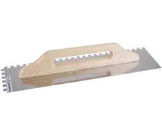 Festa Nerūdijančio plieno lygintuvas, dantis 10 mm, 500 x 130 mm, medinė rankena