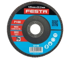 Festa šlifavimo diskas metalui ir nerūdijančiam plienui, O 125 x 22,23 mm, grūdėtumas 100