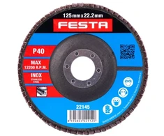 Festa šlifavimo diskas metalui ir nerūdijančiam plienui, O 125 x 22,23 mm, grūdėtumas 40