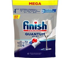Indaplovių kapsulės FINISH Powerball Quantum Regular All in 1, 72 vnt.