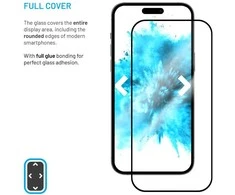 Fixed Fiksuota ekrano apsauga | Apple | iPhone Air | Grūdintas stiklas | Juodas | Pilnas dangtelis 2.5D