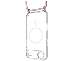 Dėklas FIXED MagPure Neck case with pink lanyard for Apple iPhone Air