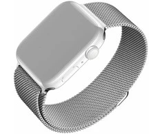 Fixed Fiksuotas | Tinklinis dirželis, skirtas „Apple Watch“ 42/44/45/46/49 mm | Sidabrinis