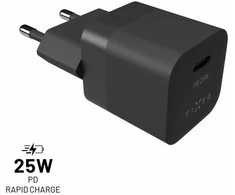 Fixed Fiksuotas | Mini USB-C kelioninis įkroviklis, 25W | FIXC25M-C-BK