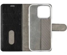 Fixed Fiksuotas Opus | Knygų dėklas | Apple | iPhone 16 Pro | Oda | Juodas