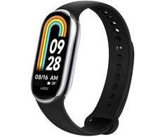 FIXED Silikoninis dirželis Silikoninis dirželis skirtas Xiaomi Mi Band 8 juodas