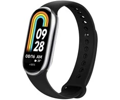 FIXED Silikoninis dirželis Silikoninis dirželis skirtas Xiaomi Mi Band 8 juodas