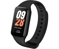 Fixed Silikonowy dirželis do opaski Xiaomi Smart Band 8 Active/9 Active, juoda