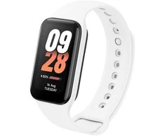 Fixed Dirželis Silicone Sporty Strap do Xiaomi Smart Band 8 Active / 9 Active balta