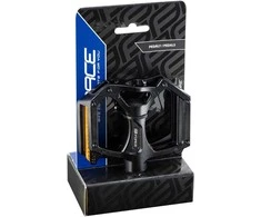 FORCE BMX Al pedals, non-interchangeable pins, juodas