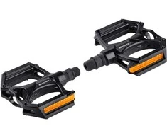 FORCE BMX Al pedals, non-interchangeable pins, juodas