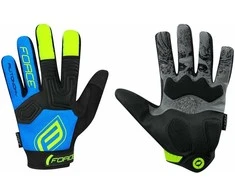 FORCE MTB AUTONOMY pirštinės, juodas-mėlynas dydis XL
