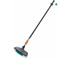 GARDENA Cleansystem plovimo rinkinys kietas su rankena M, plovimo šepetys (pilkas/turkis, darbinis plotis 27cm)