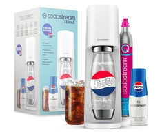 Gazuotų gėrimų gaminimo aparato SodaStream Terra rinkinys, baltas