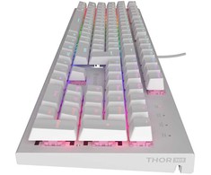 Genesis THOR 303 | Mechaninė klaviatūra žaidimams | su laidu | US | Baltas | USB Type-A | Outemu Peach Silent