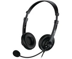 Ausinės Genius ausinės HS-230U, USB-C, 2.4m, juoda