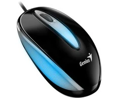 Genius Pelė DX-Mini pelė, 1000DPI, optinė, 3 klasė, laidinis USB, juoda, klasikinė, RGB apšvietimas