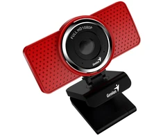 Genius ECam 8000 kamera web Full HD, raudona 1920x1080 px,1280x720 px, USB 2.0, WindowsR 8, 10, 11 nebo novější, macOS X 10.10