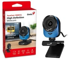 Genius Webcam FaceCam 1000X kamera web, mėlyna HD 720P