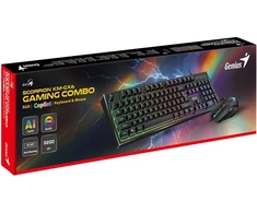 Klaviatūra Genius GX GAMING Scorpion KM-GX6 Rinkinys klawiatur su laidu (USB) CZ/SK, juoda do gry