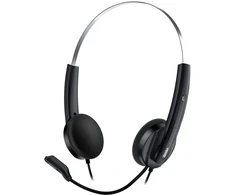Genius HS-220U AI ausinės su mikrofonu, przewodowa, juoda, 2.0, Na głowę, USB