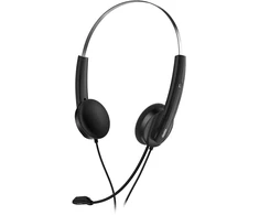 Genius HS-220U AI ausinės su mikrofonu, przewodowa, juoda, 2.0, Na głowę, USB