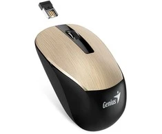 Pelės Genius Pelės NX- 7015, 1600DPI, 2.4 [GHz], optinis, 3rd, belaidis USB, aukso, AA