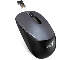 Pelės Genius Pelės NX- 7015, 1600DPI, 2.4 [GHz], optinis, 3rd, belaidis USB, pilkas, AA