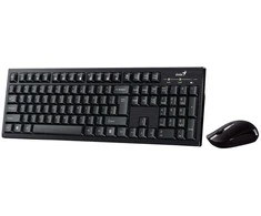 Genius KM-8101 COPILOT komplektas belaidė klaviatūra CZ/SK, juoda su belaidė optinė pelė, 1x AAA, 1x AA, multimedija,