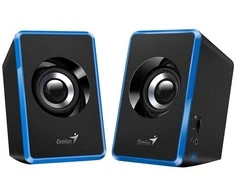 Kompiuterio kolonėlės Genius głośniki SP-U125, 2.0, 3W, mėlyna, garsumo valdymas, 3,5 mm jack (USB), 150Hz-20kHz