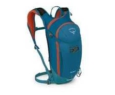 Osprey Salida 8 kuprinė, WATERFRONT Mėlynas, 8L, 18.5x22x43cm, 2.5L gėrimų sistema, U- užtrauktukas, kompresiniai diržai