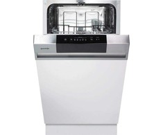 Indaplovė Gorenje Gorenje GI520E15X, Fully built-in, Slimline (45 cm), Standard (80 - 85 cm), Juodas, Sidabrinis, Mygtukai, Cold - Sold without front plate