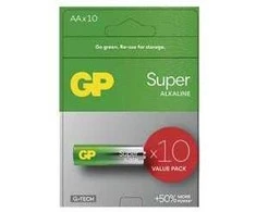 GP Super Alkaline baterijos 15A LR06 (AA, pieštukas) 1,5V 10 vnt