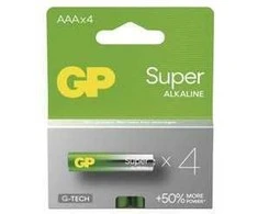GP batteries Super Alkaline LR03 (AAA, micro-pin), blister 4 pcs