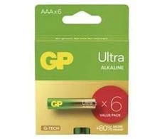 GP alkaline batteries ULTRA AAA (LR03) 6pack