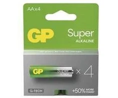 GP Super Alkaline LR6 (AA, pieštuko formos) lizdinėje pakuotėje, 4 vnt.