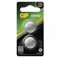 GP CR2032 lithium button cell battery - 2Ks