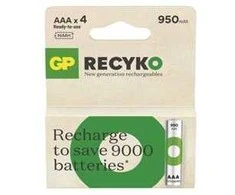 Baterija - GP ReCyko R03 AAA 950mAh Įkraunamos 4 Pak Sand Color