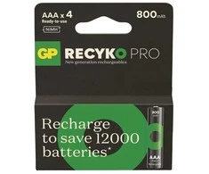 Rechargeable batteries GP ReCyko Pro Professional AAA (HR03), 4 pcs