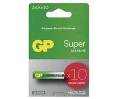 GP Super Alkaline baterijos 24A LR03 (AAA, mikrojungtis) 1,5V 10 vnt.