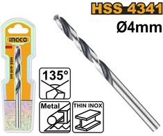 Grąžtas Ingco DBT1200404 HSS metal drill, 4mm