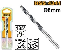 Grąžtas Ingco DBT1200804 HSS metal drill 8mm