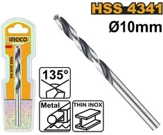 Grąžtas Ingco DBT1201004 HSS metal drill, 10mm