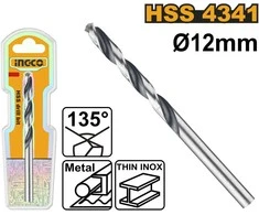 Grąžtas Ingco DBT1201204 HSS metal drill, 12mm