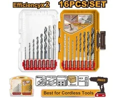 Grąžtas INGCO Drill set 16pcs for metal, masonry and wood
