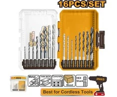 Grąžtas Ingco drill set 16pcs unibody