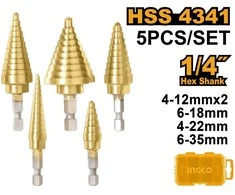 Grąžtas Ingco HSS spiral drill set 9 pcs